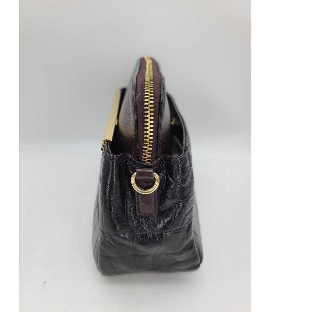 Antonio Melani Blk/Brn Croc Leather Crossbody Bag… - image 9