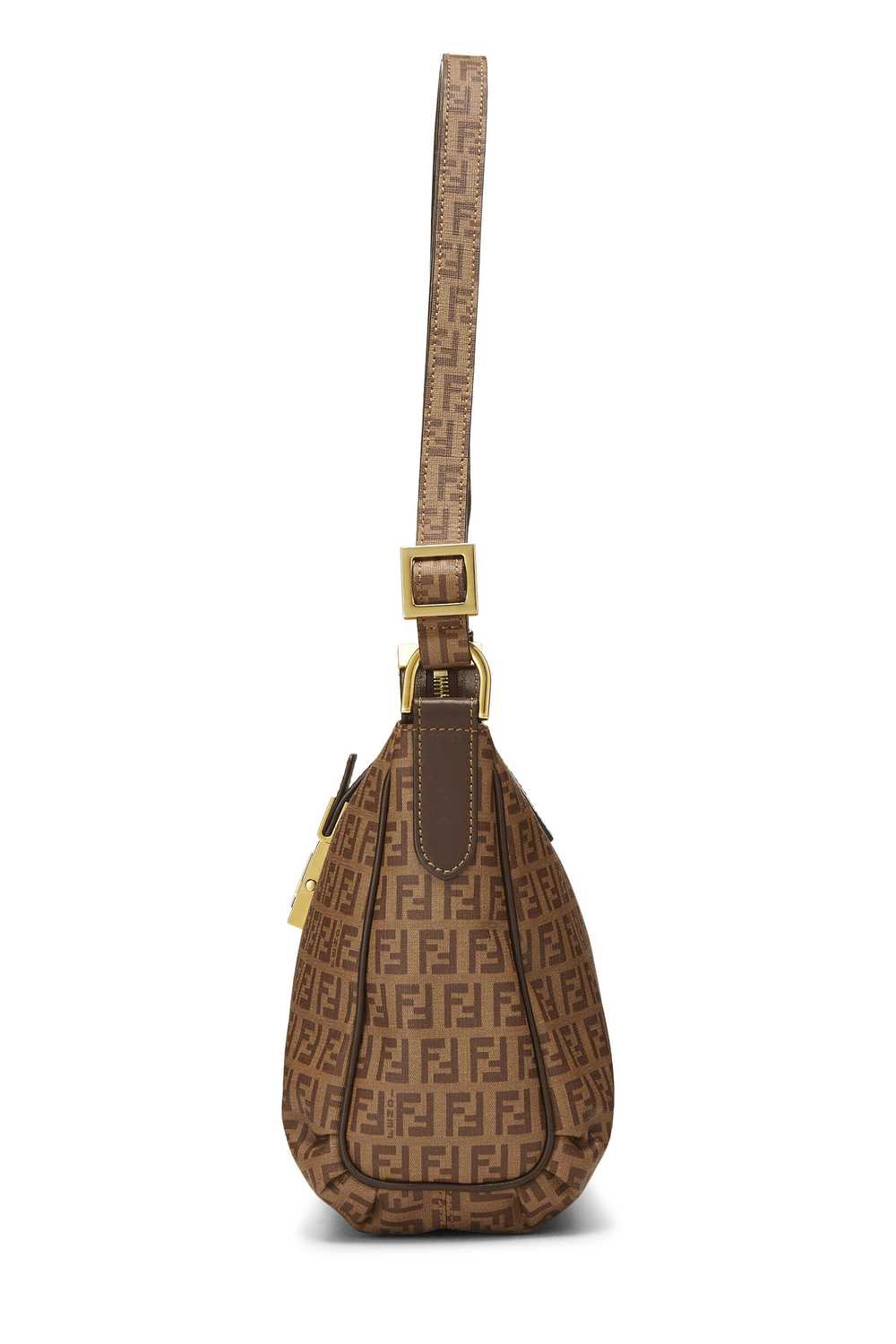Brown Zucchino Coated Canvas Shoulder Bag - image 3