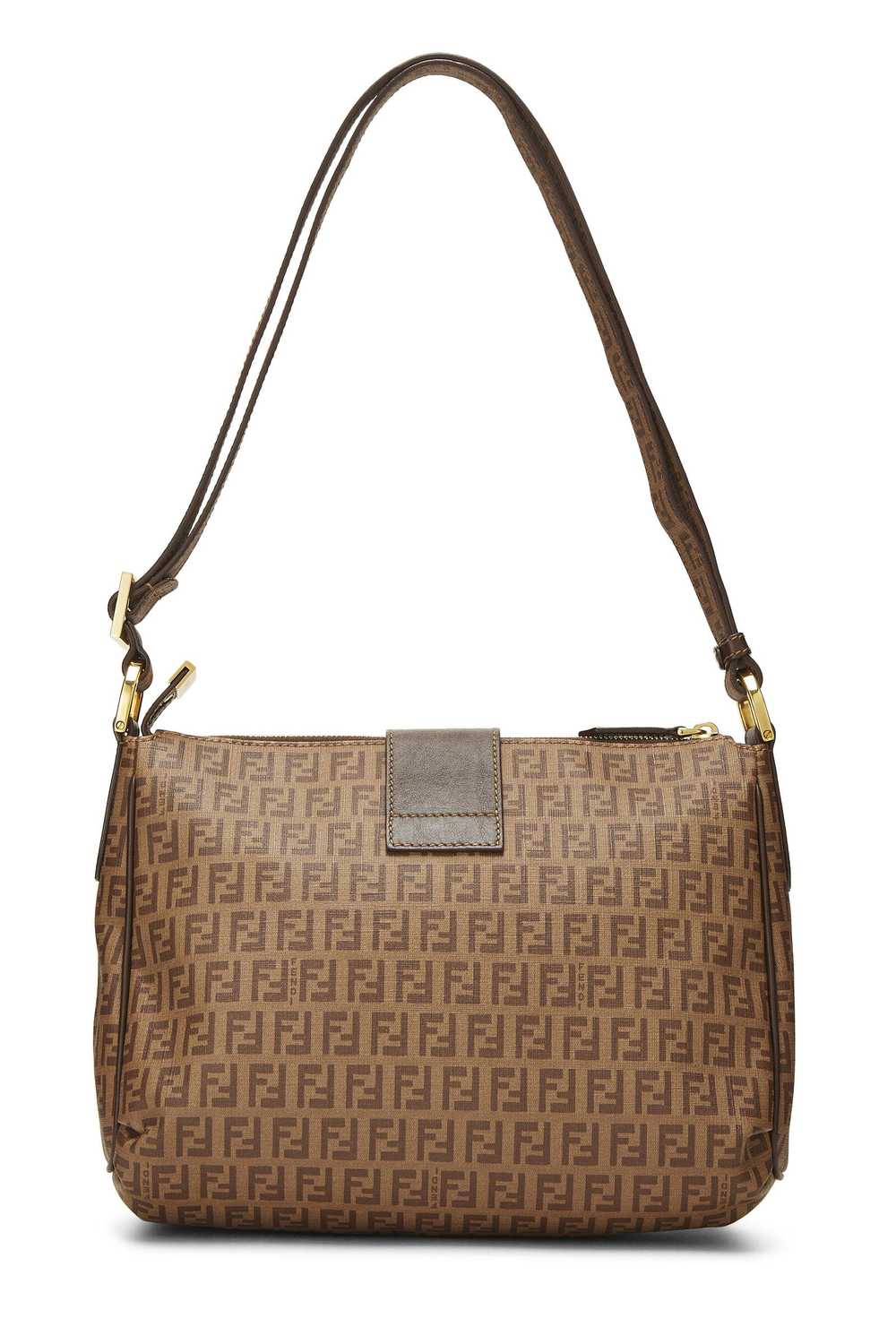 Brown Zucchino Coated Canvas Shoulder Bag - image 4