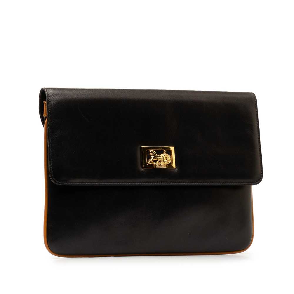 Product Details Black Leather Carriage Clutch - image 2