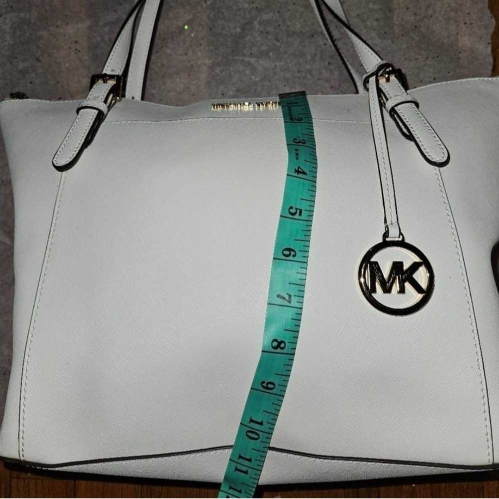 Women's Michael Kors White Leather Tote Bag - image 12