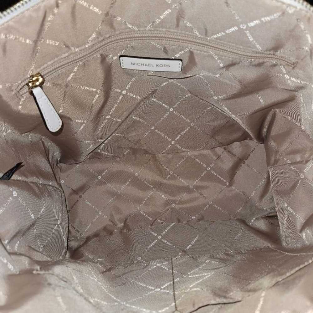 Women's Michael Kors White Leather Tote Bag - image 5