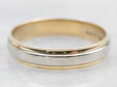 White and Yellow Gold Band - image 1
