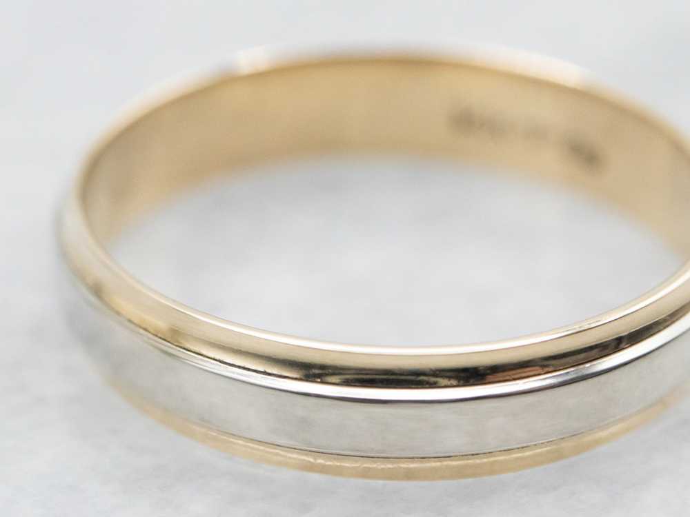 White and Yellow Gold Band - image 2