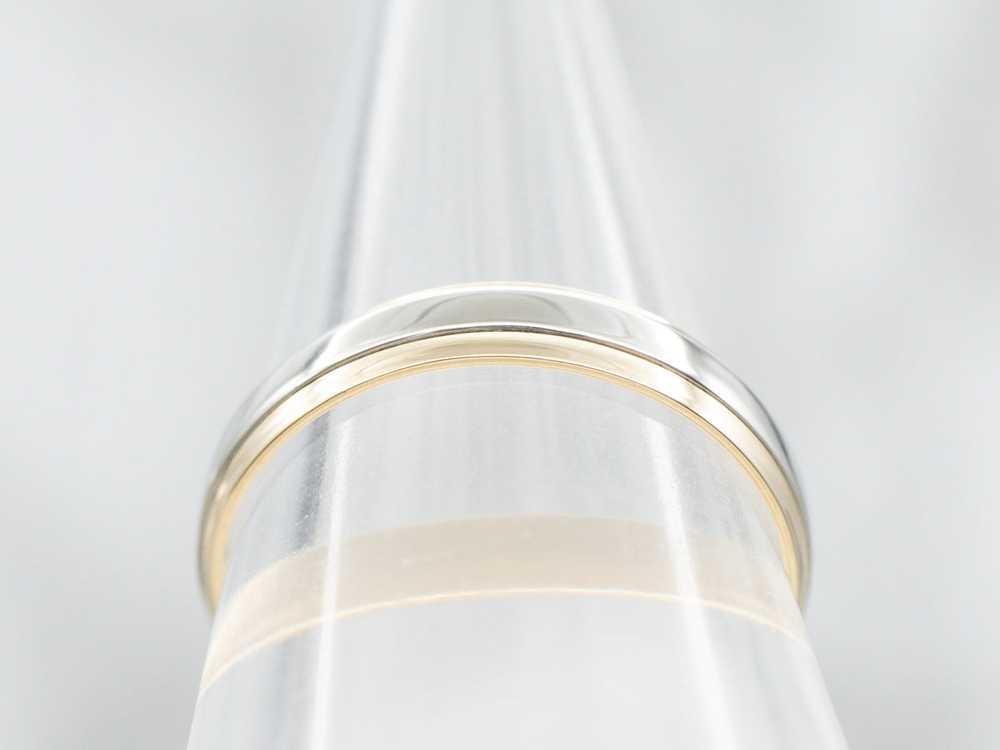 White and Yellow Gold Band - image 3