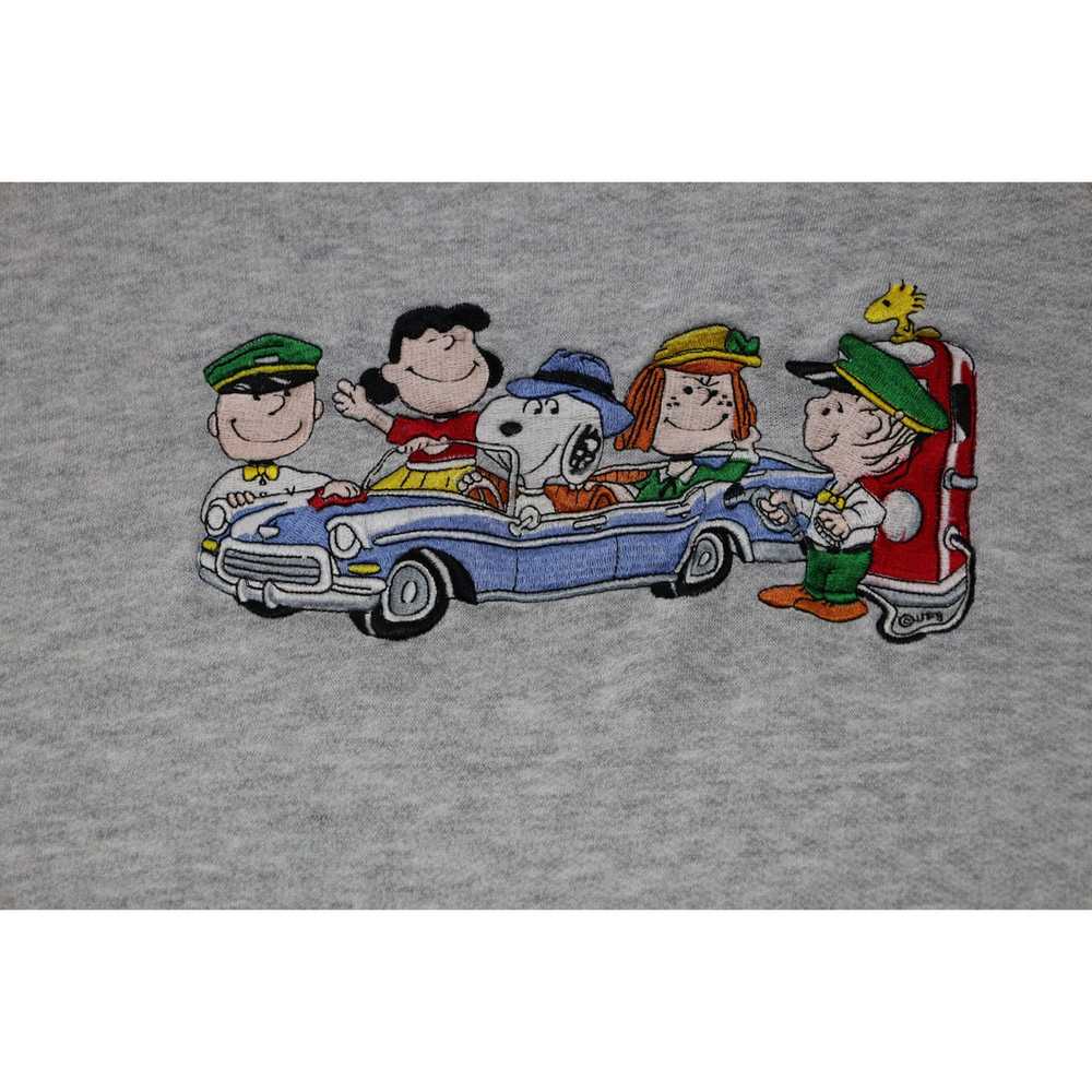 Vintage Peanuts Gang Snoopy Grey Sweatshirt - image 3