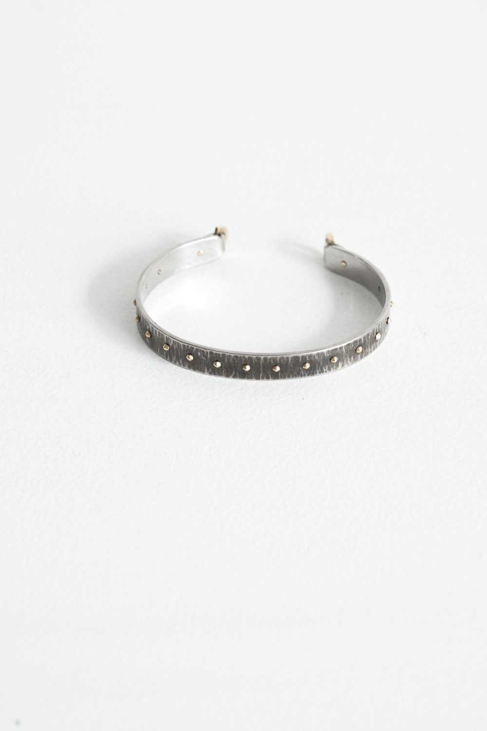 Steel and Gold Studded Cuff - image 1