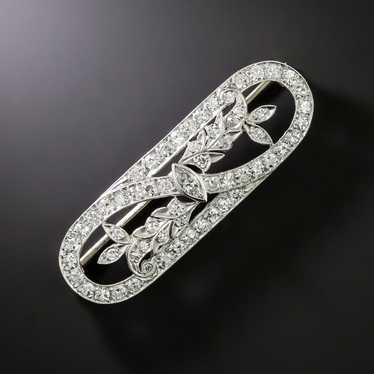 Art Deco Oblong Diamond Brooch