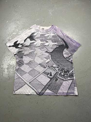 Art × Vintage MC Escher All Over Print Birds Farm… - image 1