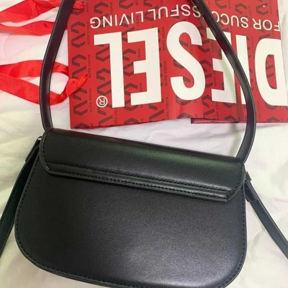 Diesel 1DR Shoulder Bag in Nappa Leather Black - image 11