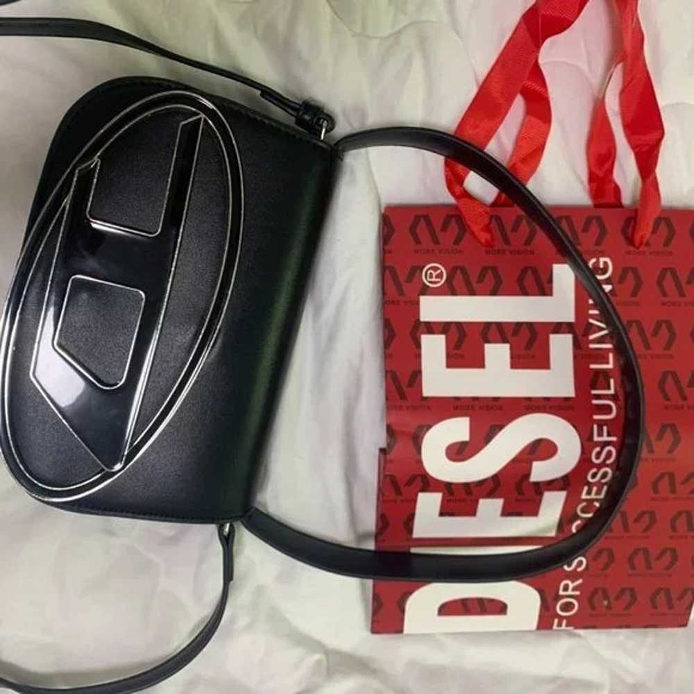 Diesel 1DR Shoulder Bag in Nappa Leather Black - image 3
