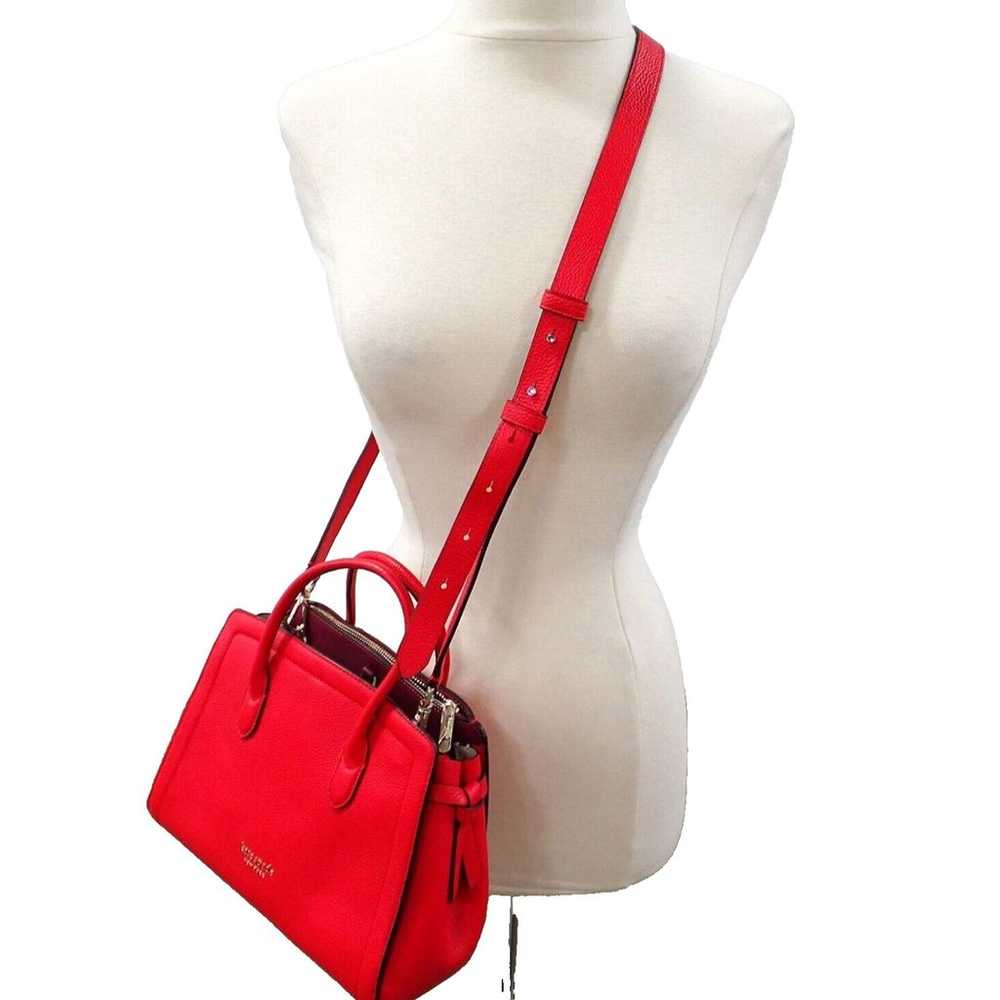 Kate Spade New York Knott Pebbled Red Leather Med… - image 1