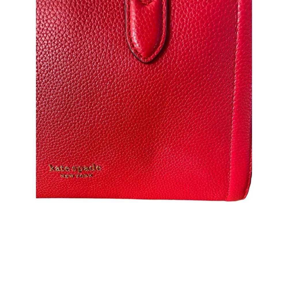 Kate Spade New York Knott Pebbled Red Leather Med… - image 3