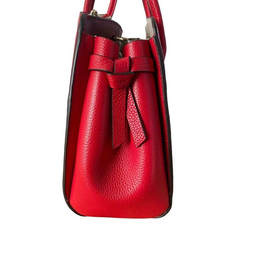 Kate Spade New York Knott Pebbled Red Leather Med… - image 5