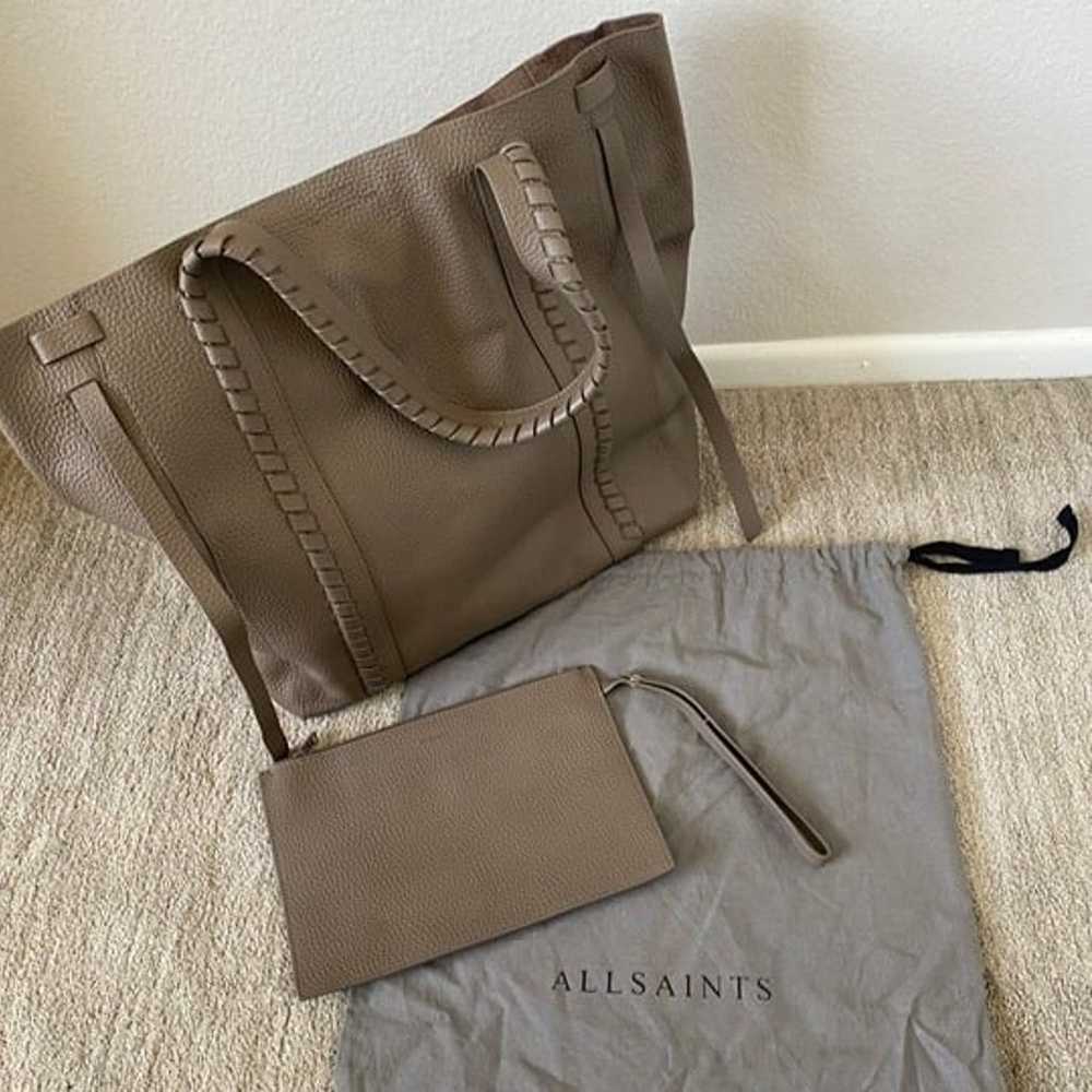AllSaints Ray North South Tote (Taupe Grey) - image 1