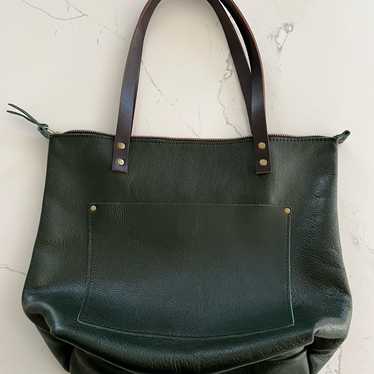 Portland Leather Goods Green Tote Shoulder Bag - image 1
