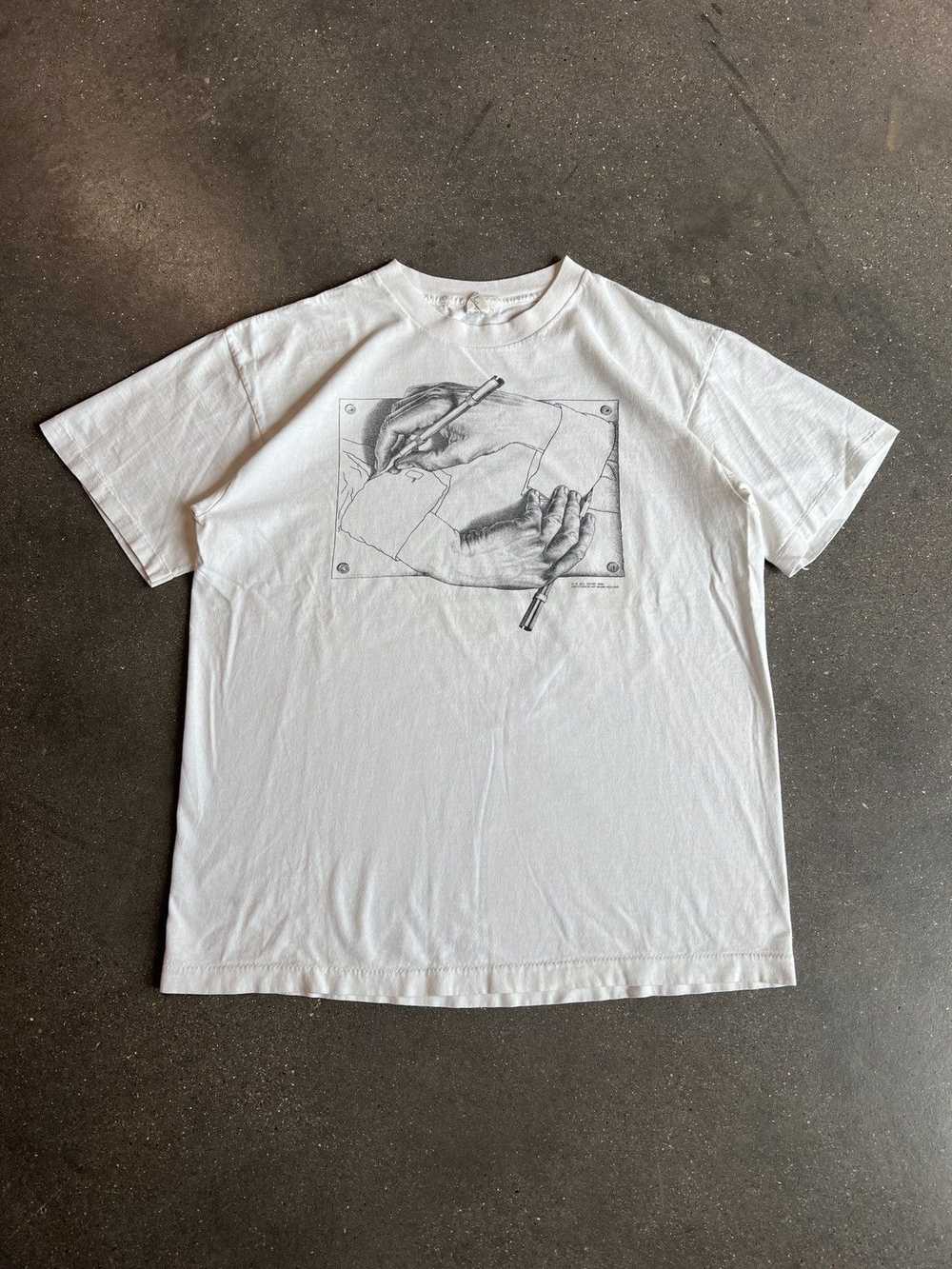 Art × Vintage MC Escher Hands Shirt Size XL Andaz… - image 2
