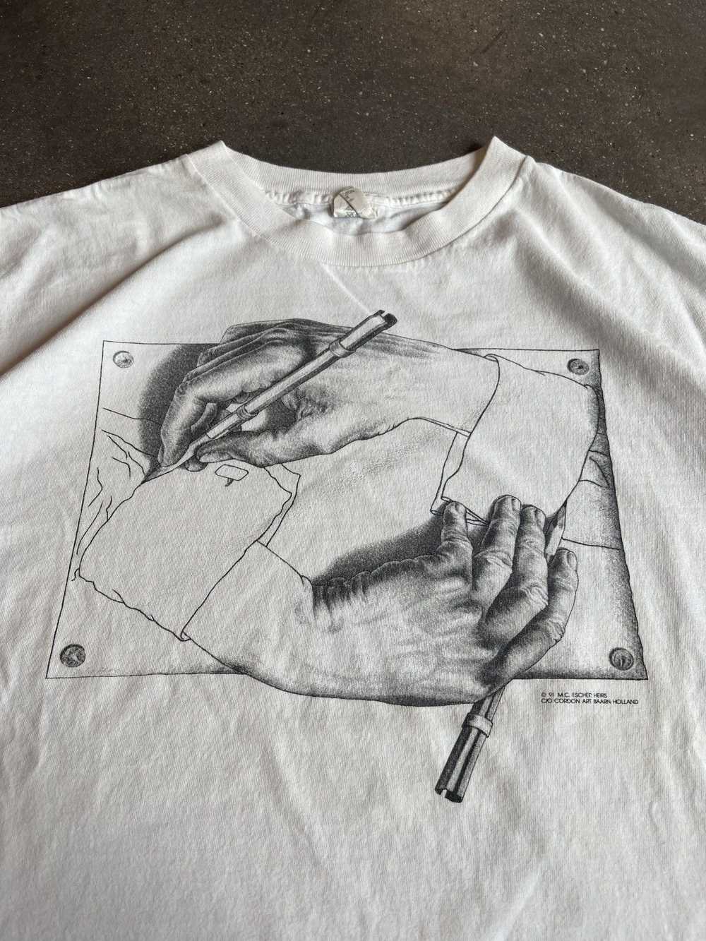 Art × Vintage MC Escher Hands Shirt Size XL Andaz… - image 3