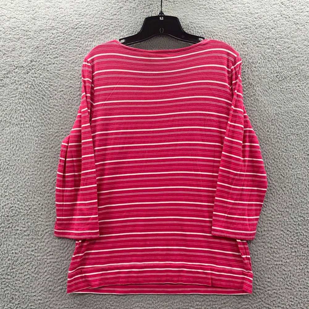 Vintage CHICOS Blouse Womens Size 2 Large Striped… - image 2