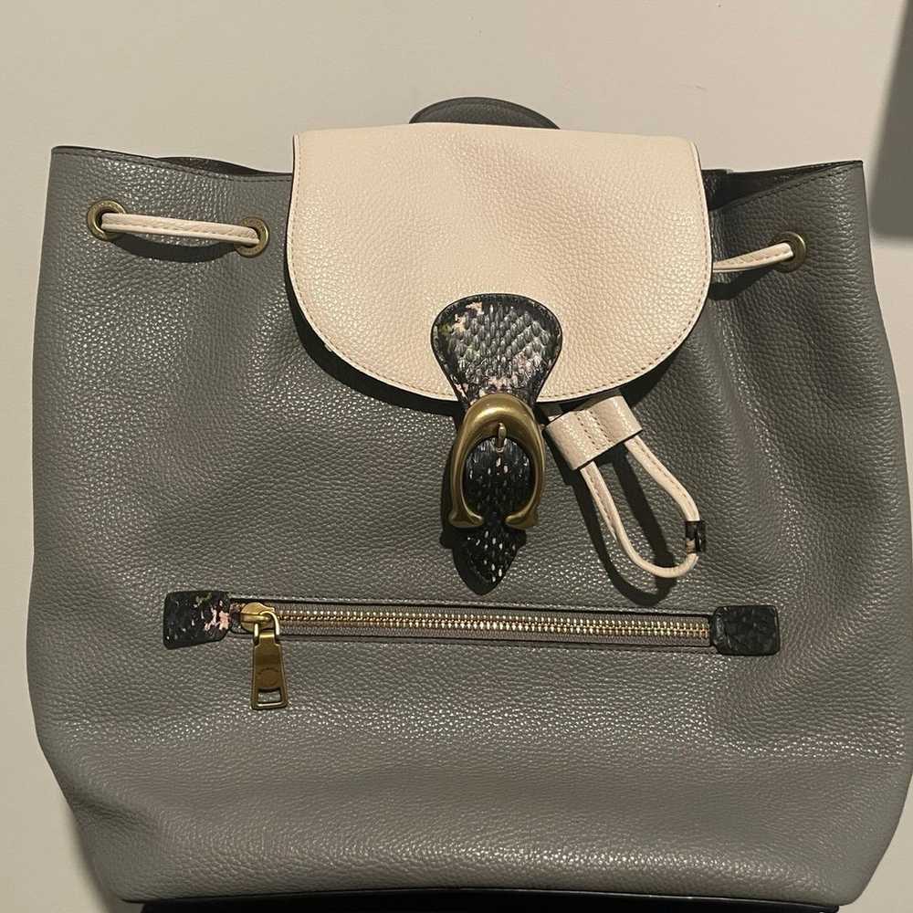 Coach Evie Backpack In Colorblock With Snakeskin … - image 1