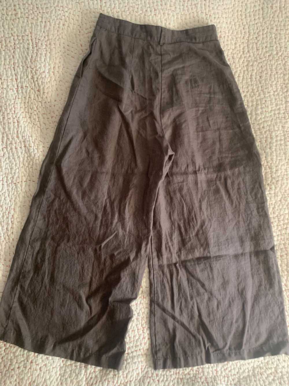 OZMA Wide-leg cropped linen pants (L) | Used,… - image 3