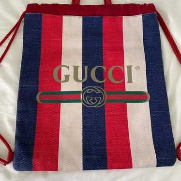 Gucci drawstring backpack In bicolor Sylvie strip 