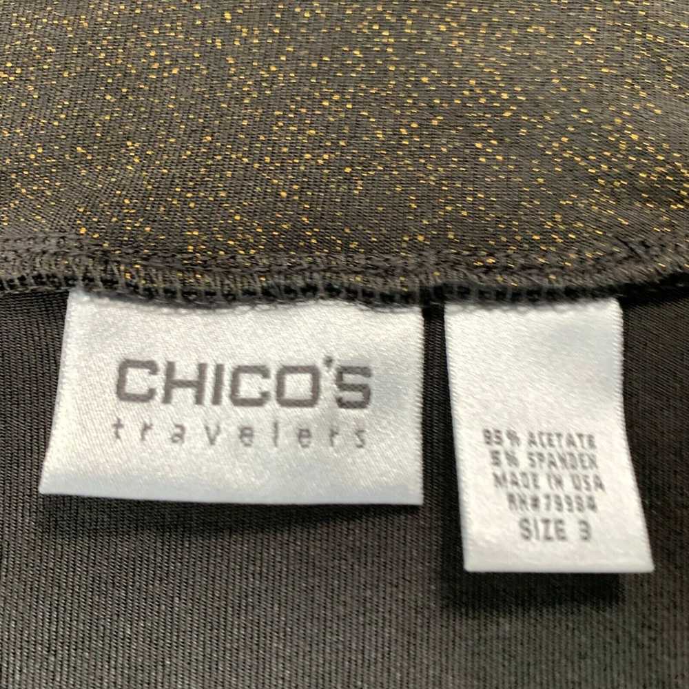 Vintage CHICOS Travelers Blouse Womens Size 3 XL … - image 3
