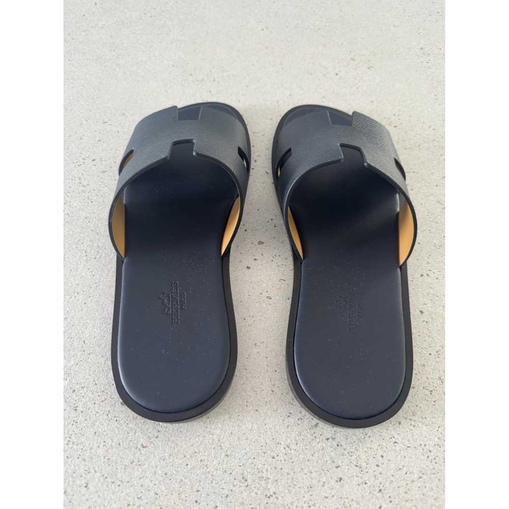 Hermès Izmir leather sandals - image 3