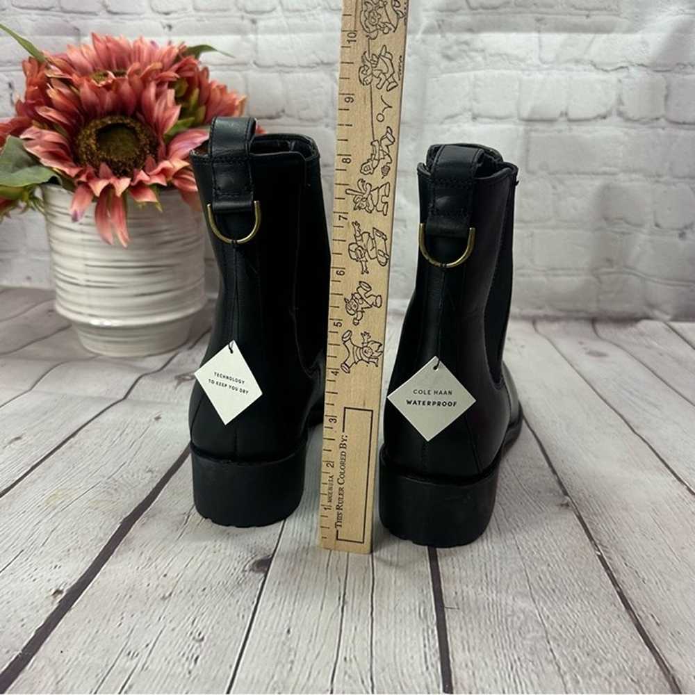cole haan grand waterproof black ankle boots size… - image 3