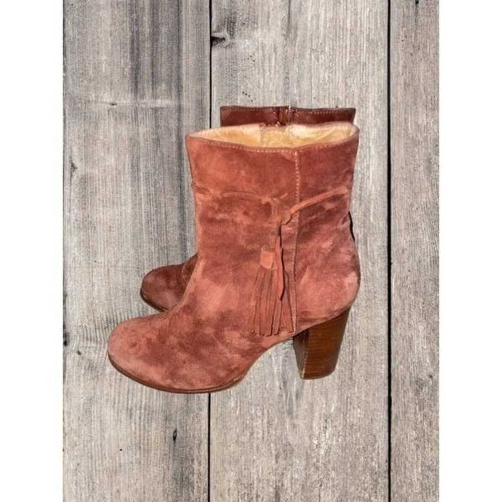 Dunne Burnt Orange Heeled Leather Suede Ankle Boo… - image 3