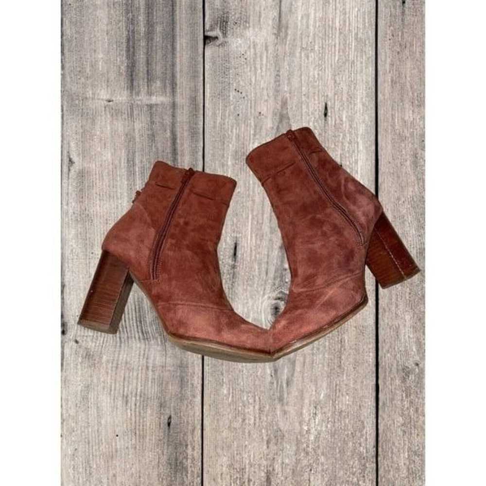 Dunne Burnt Orange Heeled Leather Suede Ankle Boo… - image 5