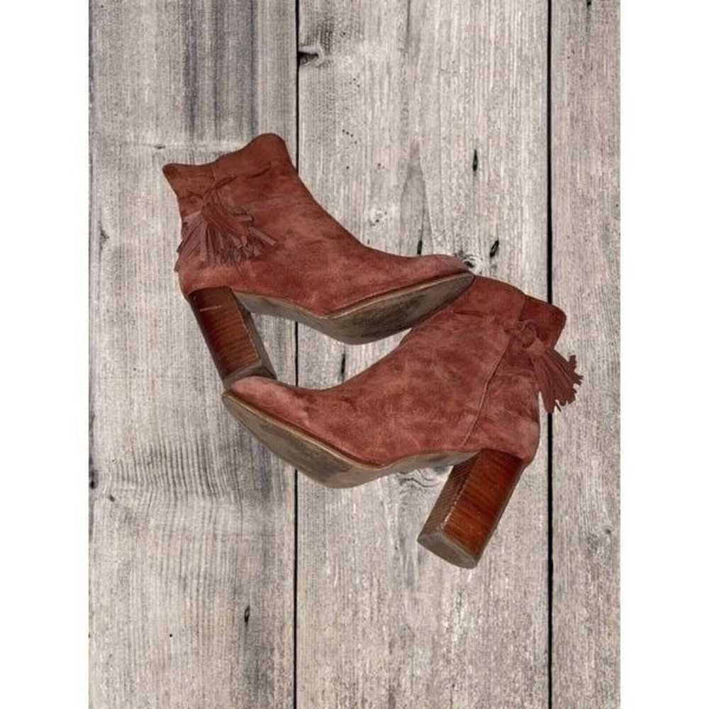 Dunne Burnt Orange Heeled Leather Suede Ankle Boo… - image 6