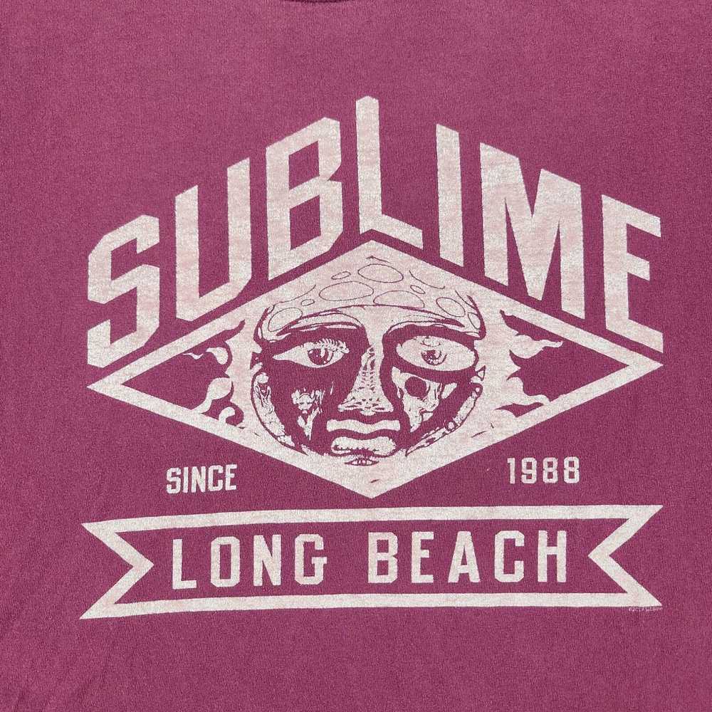 Vintage Sublime Shirt Men's XL Red Long Beach Gra… - image 2