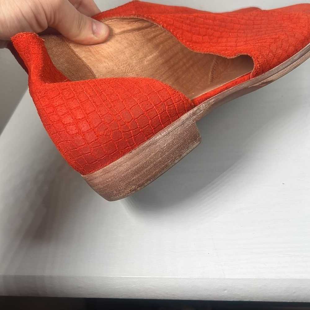 Free People Royale D’Orsay Flats Orange Red Textu… - image 10