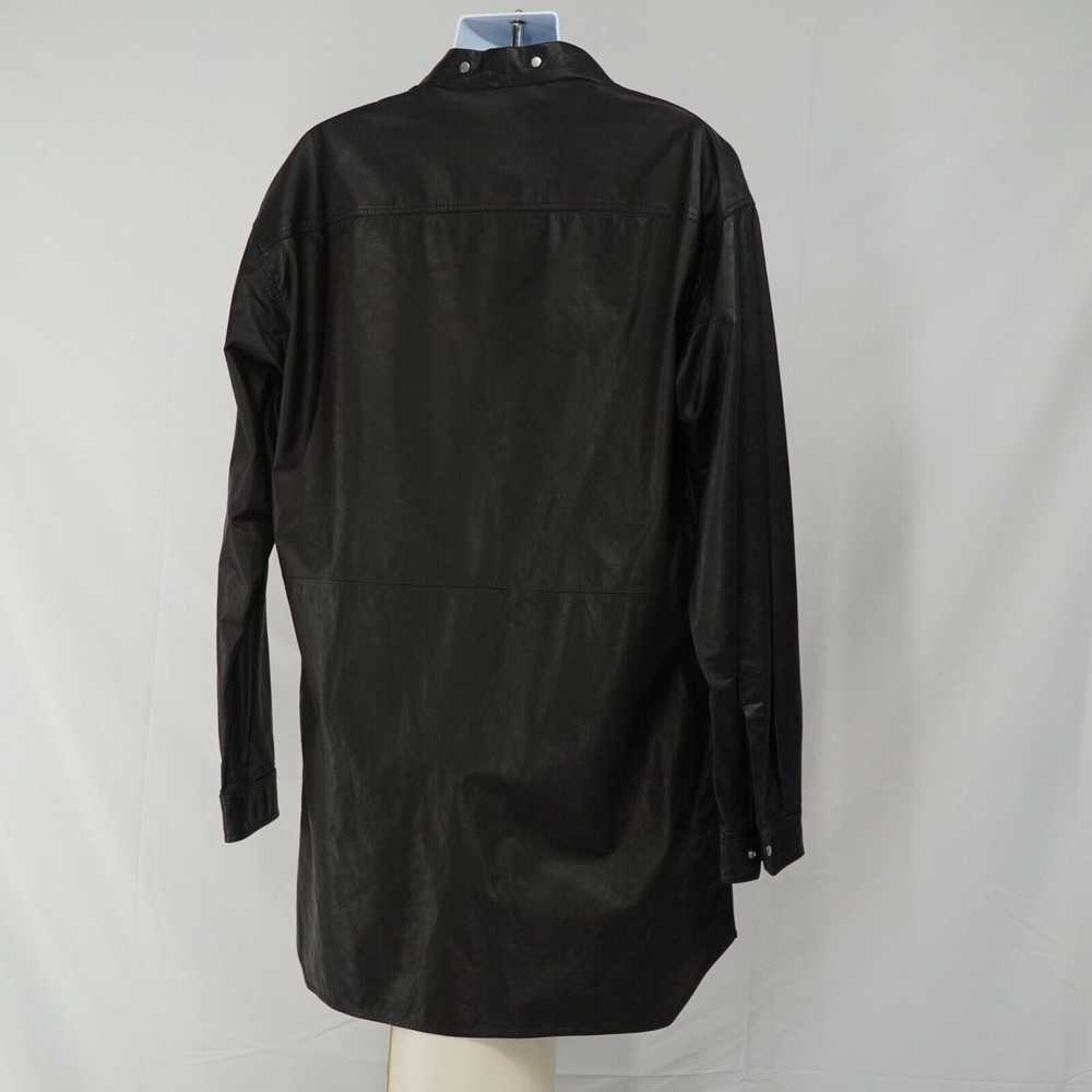 Rick Owens Oversized Leather Shirt Button Black L… - image 10