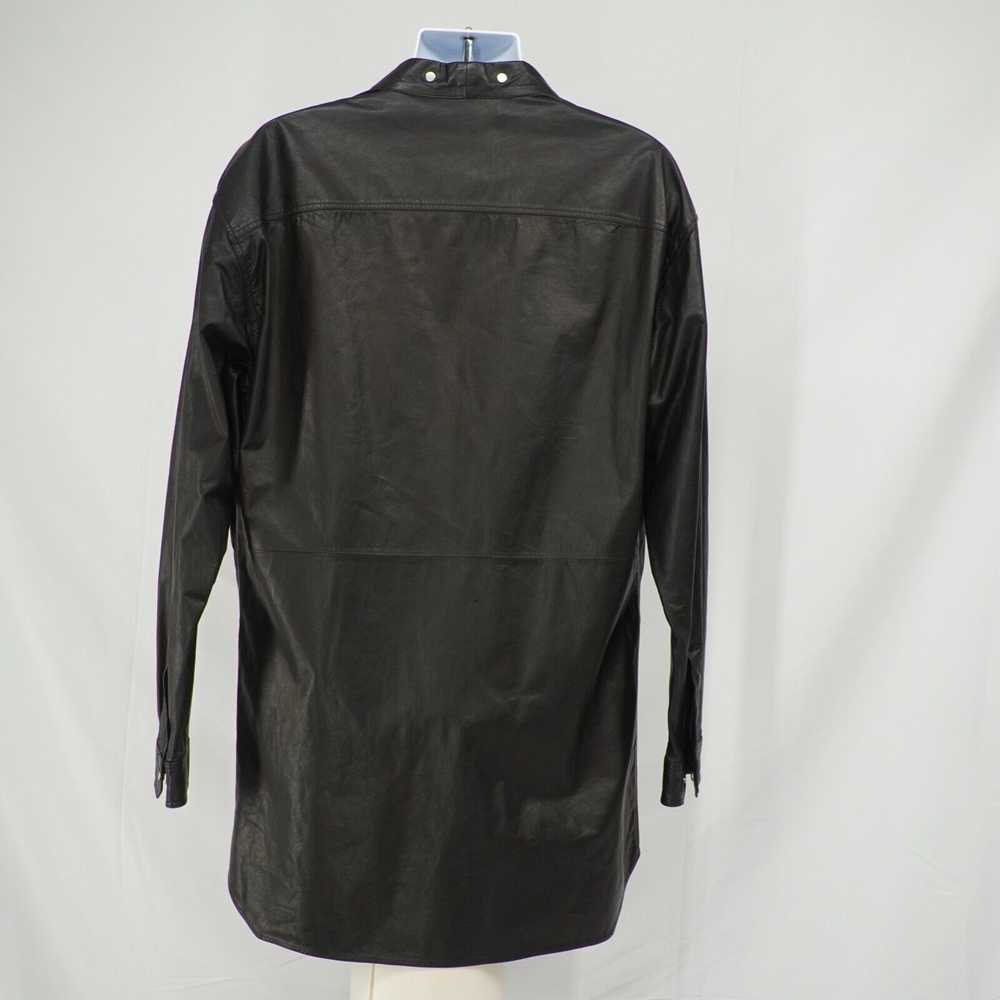 Rick Owens Oversized Leather Shirt Button Black L… - image 11