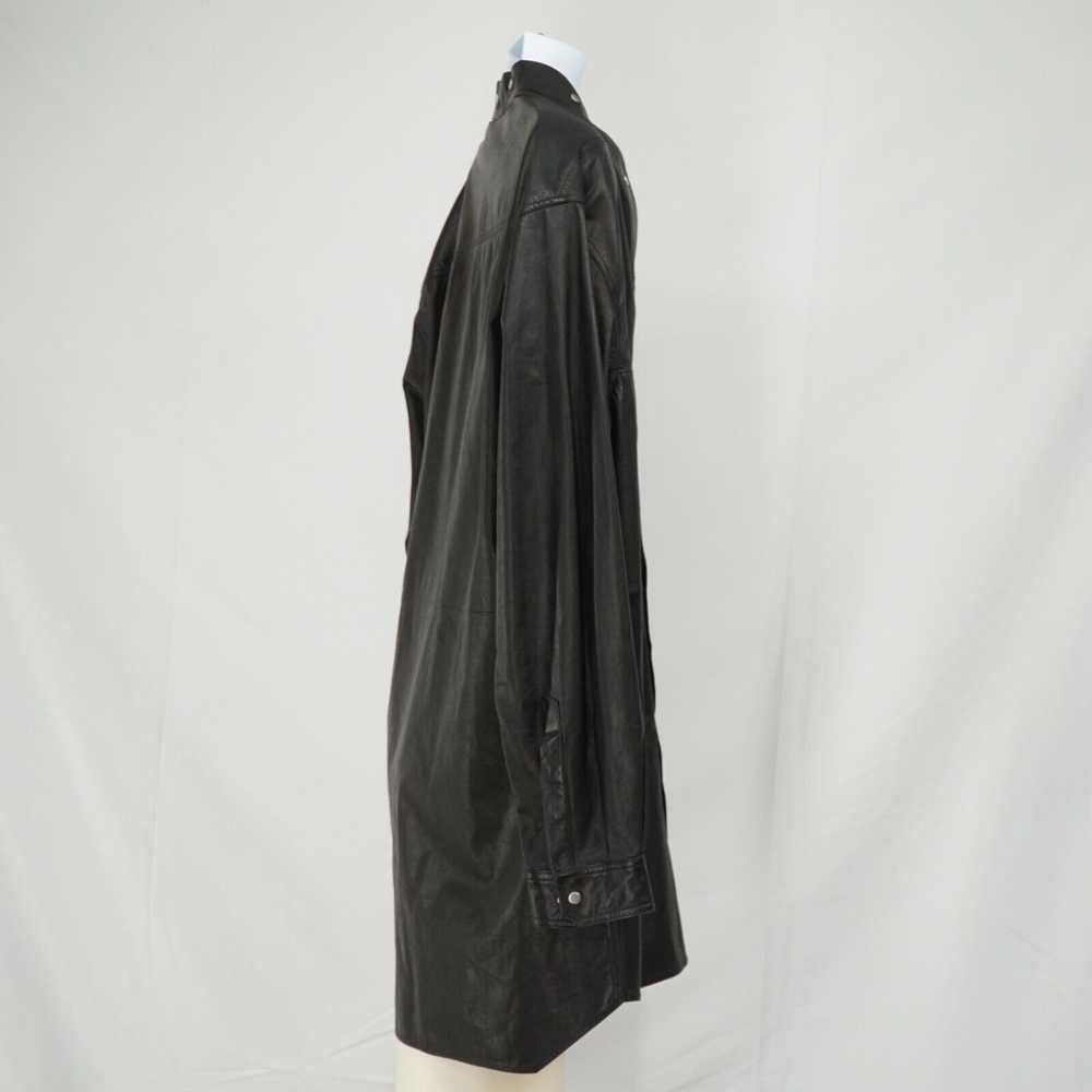 Rick Owens Oversized Leather Shirt Button Black L… - image 8