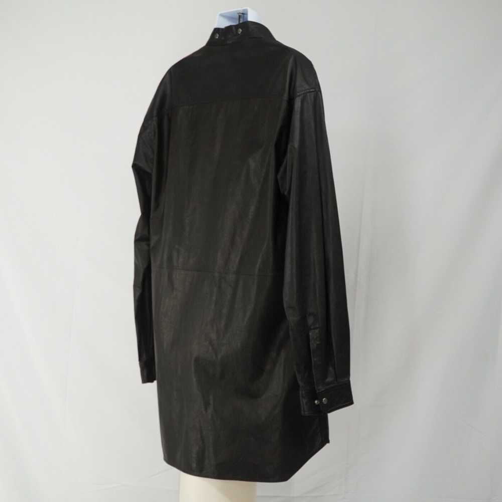 Rick Owens Oversized Leather Shirt Button Black L… - image 9