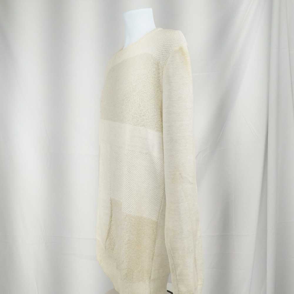 Rick Owens Oversized Silk Sweater Geometric Natur… - image 10