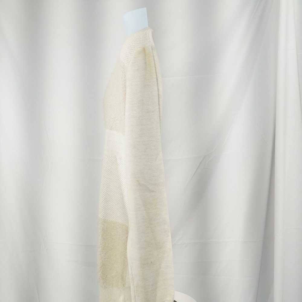 Rick Owens Oversized Silk Sweater Geometric Natur… - image 11