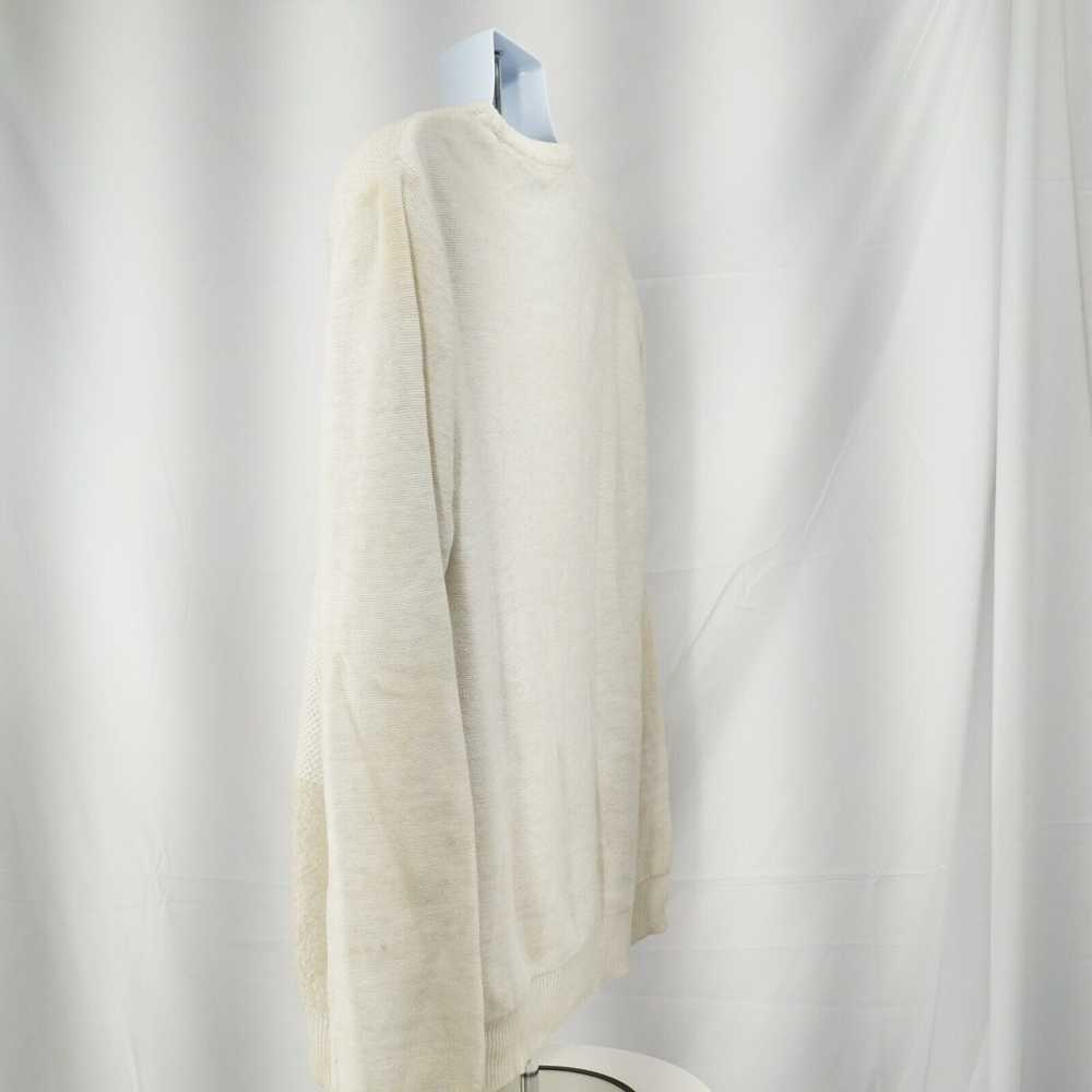 Rick Owens Oversized Silk Sweater Geometric Natur… - image 12