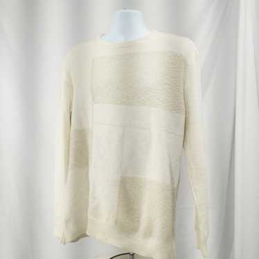 Rick Owens Oversized Silk Sweater Geometric Natur… - image 1