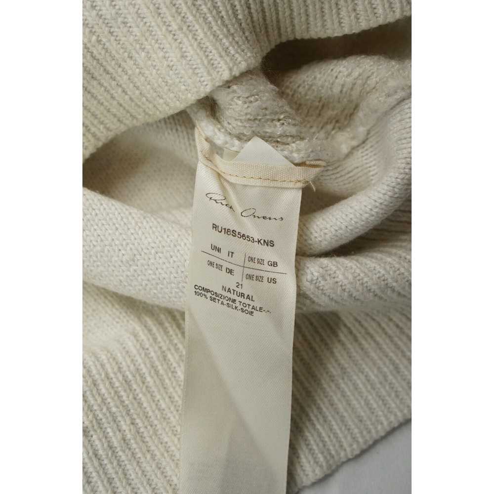 Rick Owens Oversized Silk Sweater Geometric Natur… - image 8