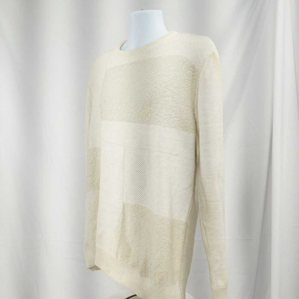 Rick Owens Oversized Silk Sweater Geometric Natur… - image 9