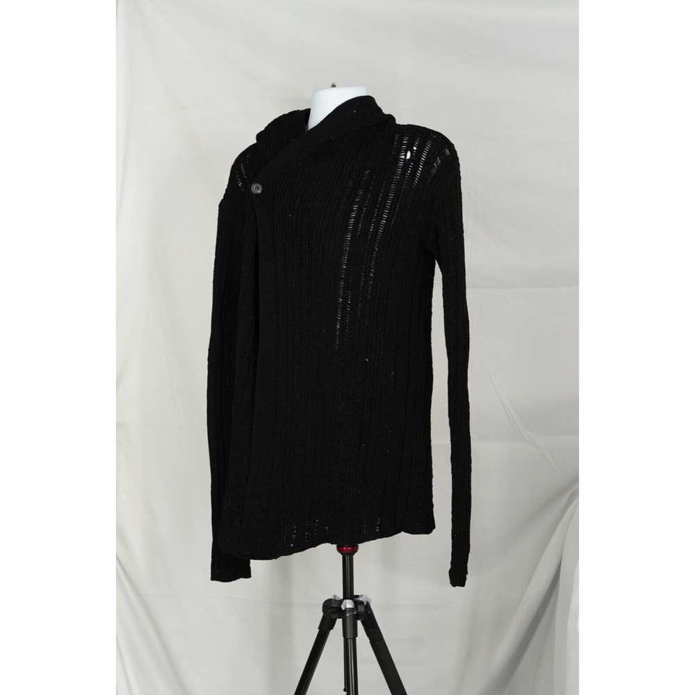 Rick Owens Knit Hooded Cardigan Black SS18 Dirt Medium