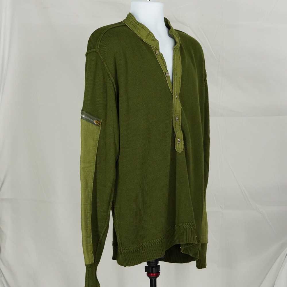 Diesel Green Buttoned Pullover Sweater with Zippe… - image 10