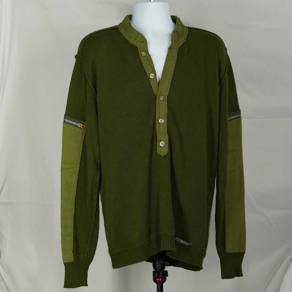 Diesel Green Buttoned Pullover Sweater with Zippe… - image 11