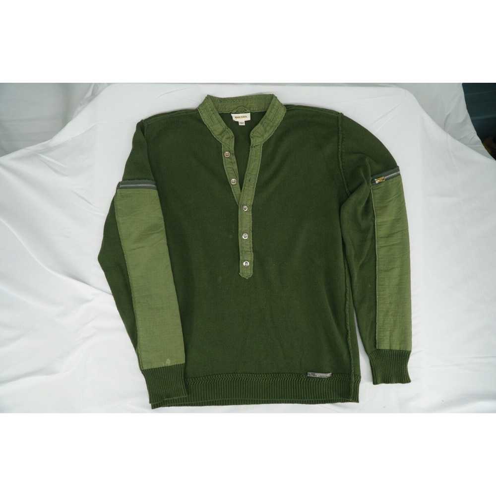 Diesel Green Buttoned Pullover Sweater with Zippe… - image 12