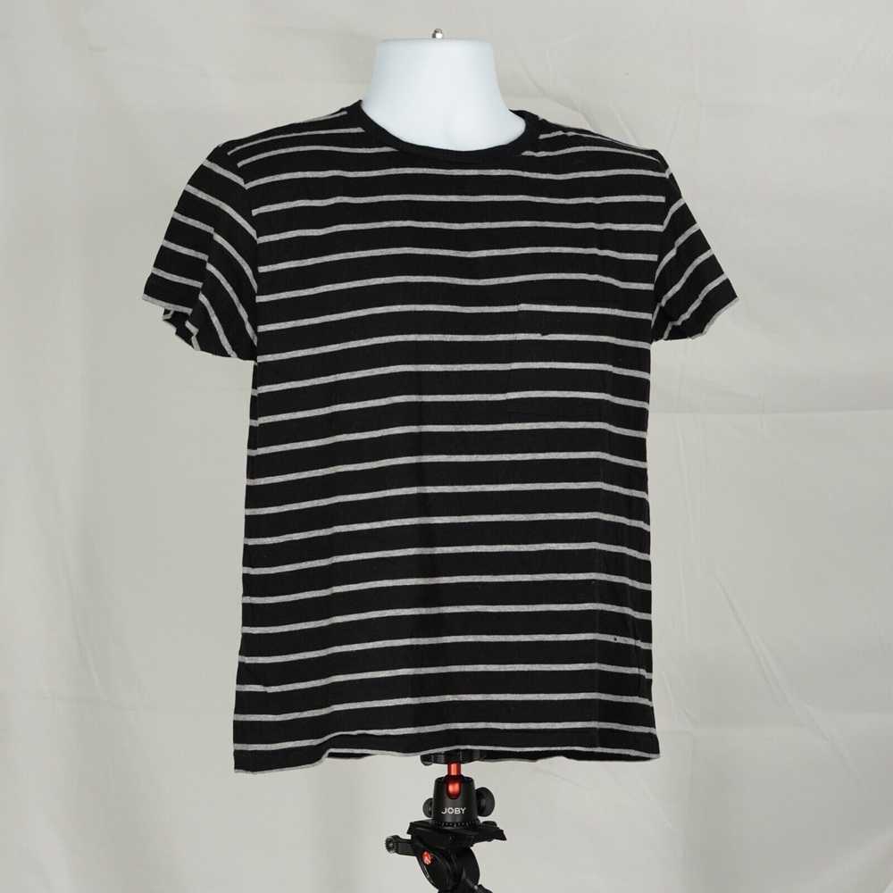 Saint Laurent Black Gray Striped Shirt Cotton - L… - image 11