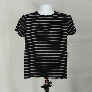 Saint Laurent Black Gray Striped Shirt Cotton - L… - image 1